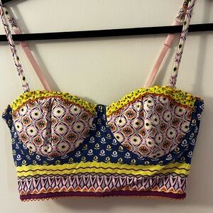 Anthropologie Patterned Bralette 34C